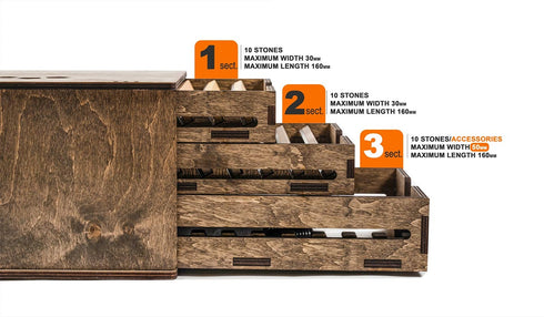 Gabinete de almacenamiento de madera contrachapada para piedras de 6 "